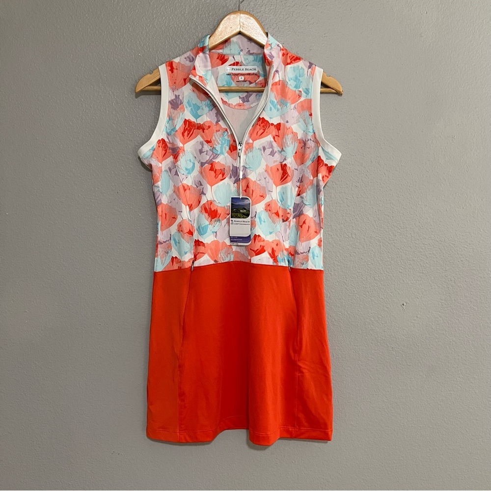 NWT Pebble Beach Sleeveless Floral Dress S